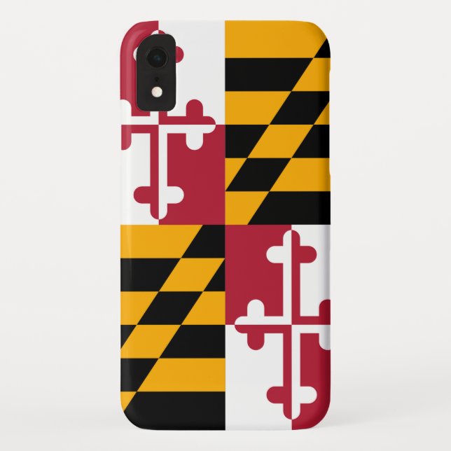 Maryland State Flag Design Decor Case-Mate iPhone Case (Back)