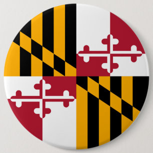 Maryland State Flag Design Decoration 6 Inch Round Button