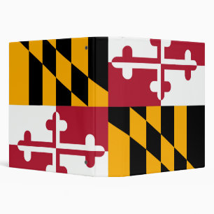 Maryland State Flag Design Decoration Binder