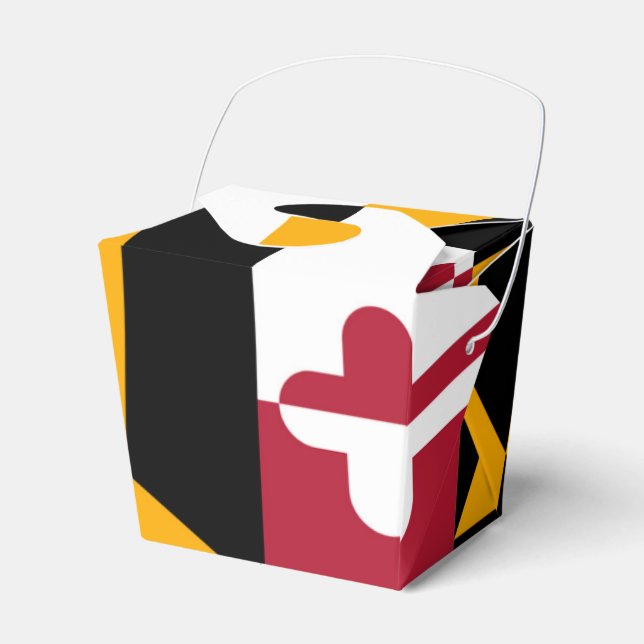 Maryland State Flag Design Display Favor Box (Front Side)