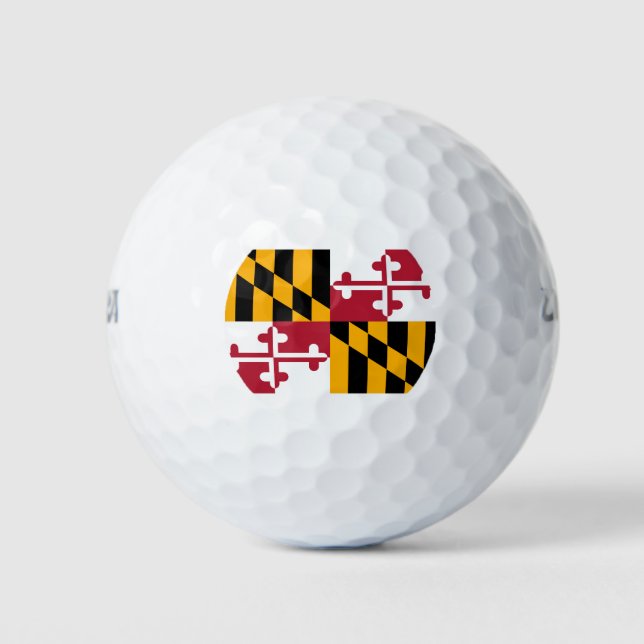 Maryland State Flag Design Golf Balls (Front)
