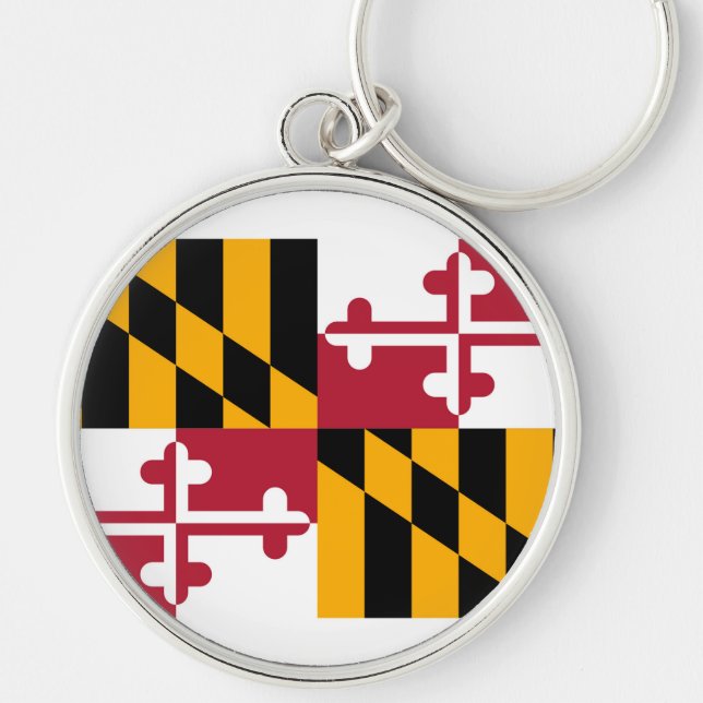 Maryland State Flag Design Keychain (Front)