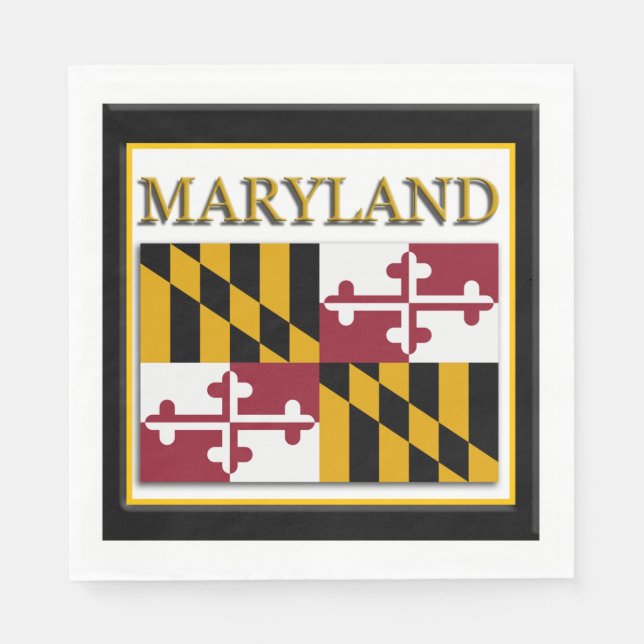 Maryland State Flag Design Napkin (Front)