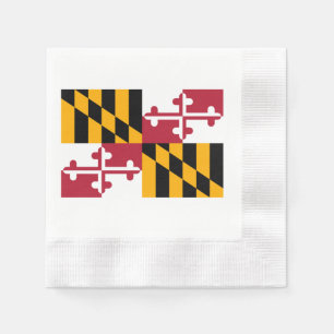 Maryland State Flag Design Napkin