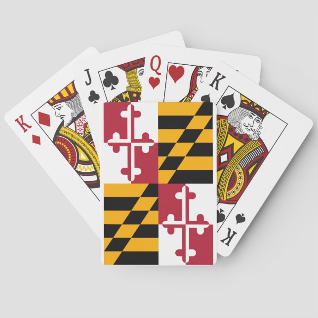 Maryland State Flag Design Playing Cards (Back)
