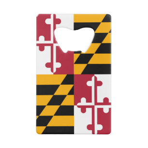 Maryland State Flag Design Wallet Bottle Opener