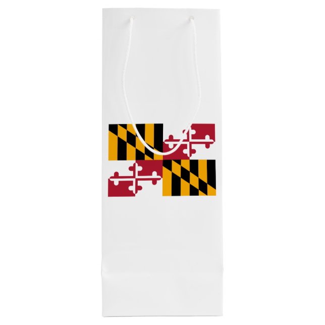 Maryland State Flag Design Wine Gift Bag (Back)
