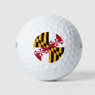Maryland State Flag Festive Design Golf Balls