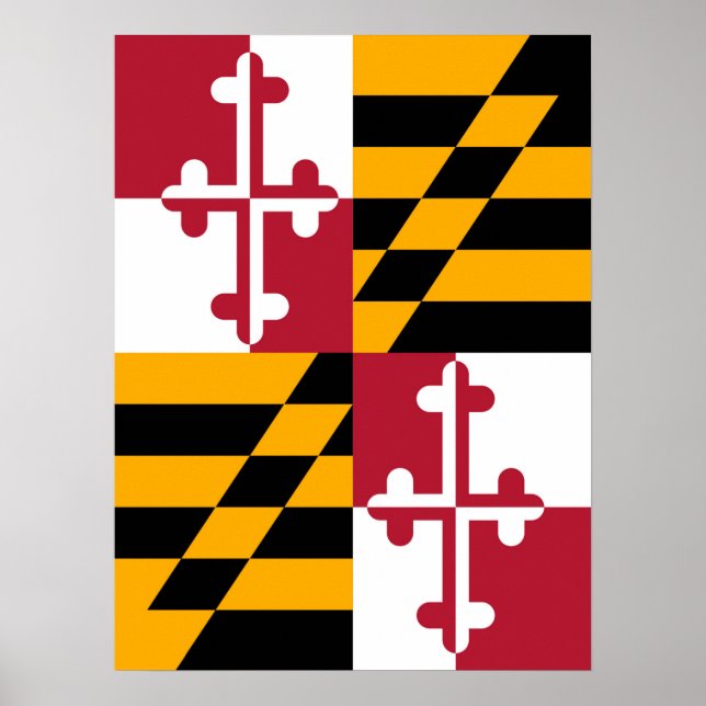 Maryland State Flag Graphic Poster (Front)