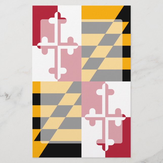 Maryland State Flag Graphic Stationery (Front)