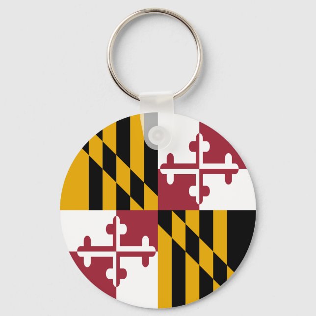 Maryland State Flag Keychain (Front)