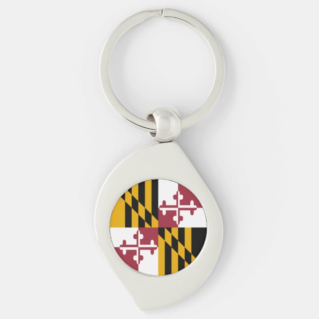 Maryland State Flag Keychain (Front)
