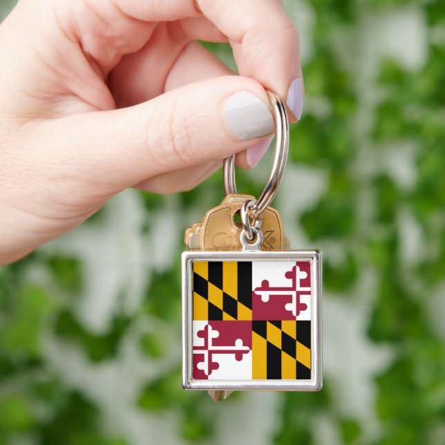 Maryland State Flag Keychain (Hand)