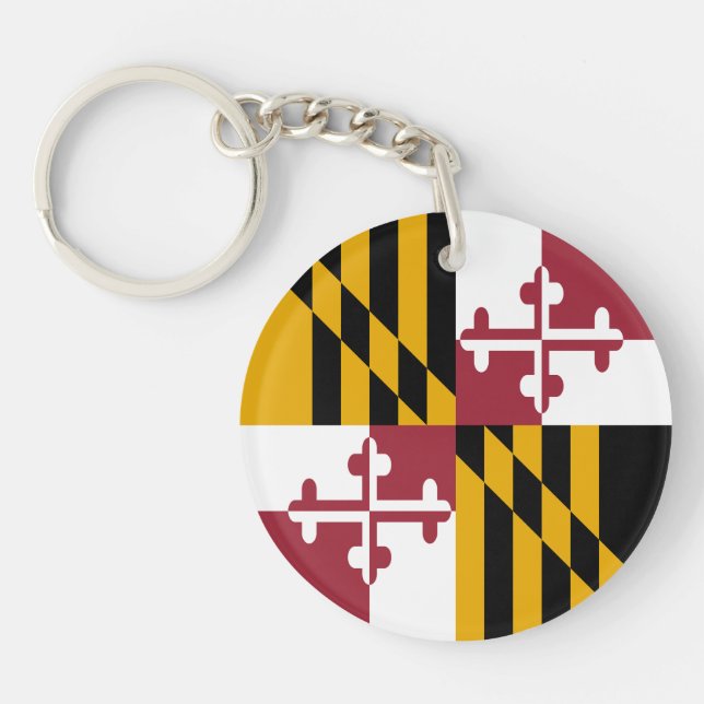 Maryland State Flag Keychain (Front)