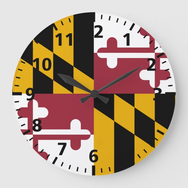 Maryland State Flag Large Clock (Front)