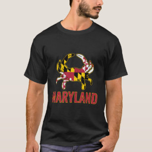 Maryland State Flag Maryland State Blue Crab Flag T-Shirt