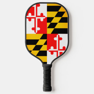 Maryland State Flag Pickleball Paddle