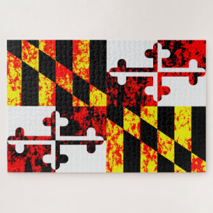 Maryland State Flag Pop Art Jigsaw Puzzle