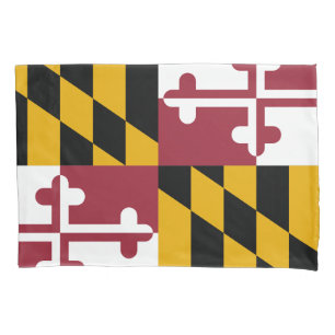 Maryland State Flag Print Patriotc Pillowcase