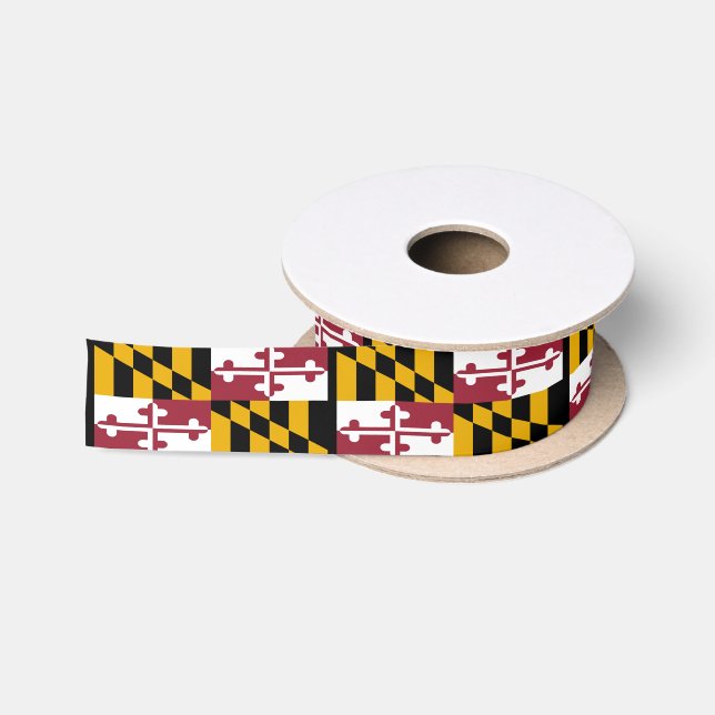 Maryland State Flag Satin Ribbon (Spool)
