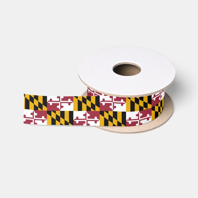 Maryland State Flag Satin Ribbon (Spool)