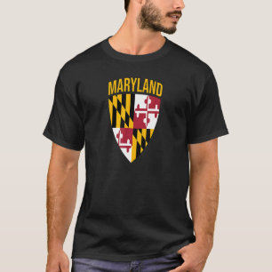 Maryland State Flag Shield Md Baltimore Pride T-Shirt