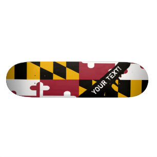 Maryland State Flag Skateboard
