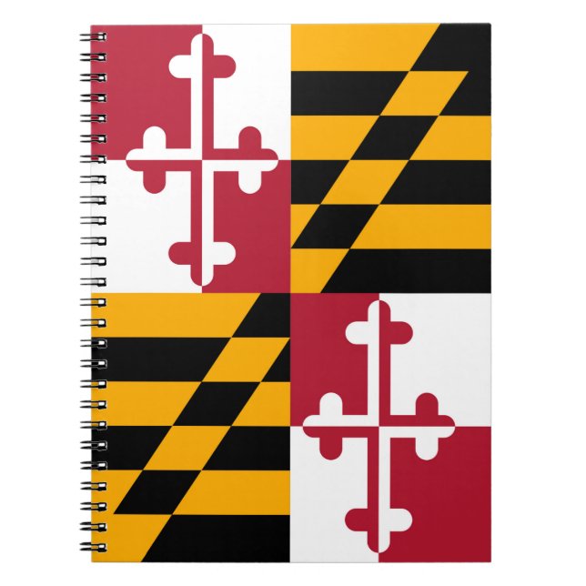 Maryland State Flag Style Decor Notebook (Front)