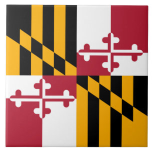 Maryland State Flag Style Decor Tile