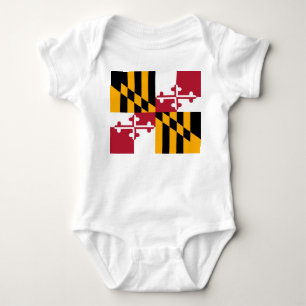 Maryland State Flag Stylish Baby Bodysuit