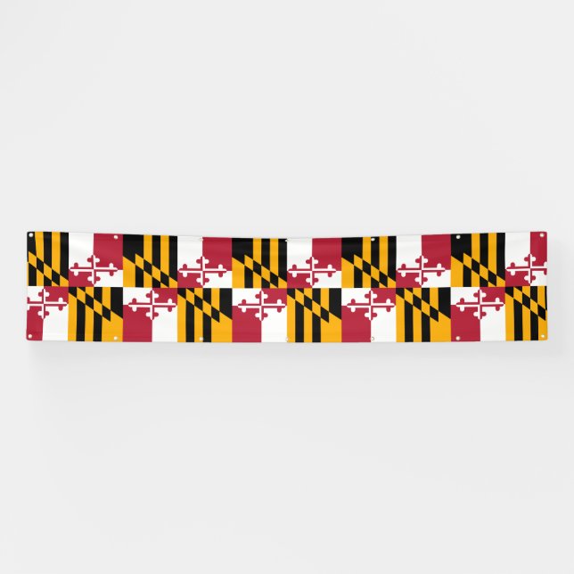Maryland State Flag Stylish Decor Banner (Horizontal)