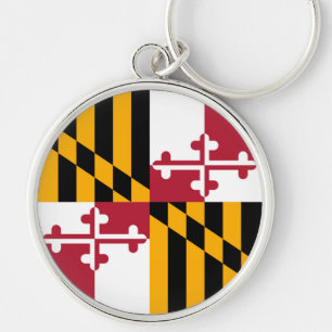 Maryland State Flag Stylish Graphic Keychain