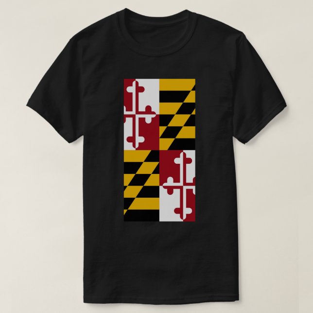 Maryland State Flag T-Shirt (Design Front)