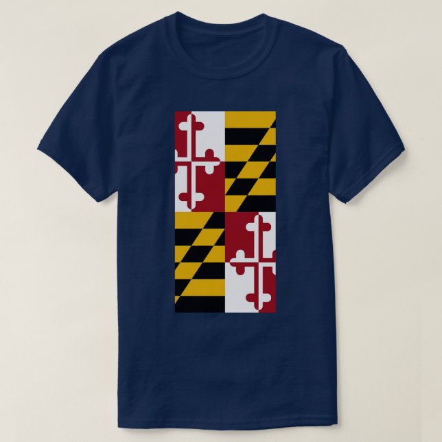 Maryland State Flag T-Shirt (Design Front)