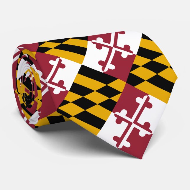Maryland State Flag Tie (Rolled)