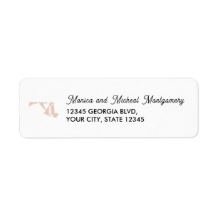 MARYLAND State Map with Heart - N'IMPORTE QUELLE C