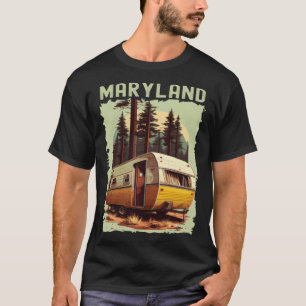 Maryland Sunset retro 70s vintage hiking camping T-Shirt