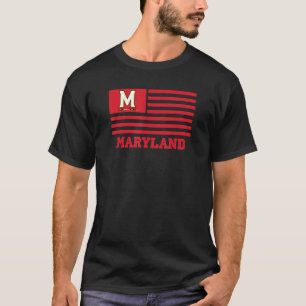 Maryland Terrapins Patriotic American Flag T-Shirt