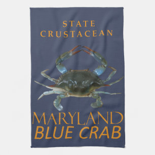 Maryland Territory Crustacean Callinectes sapidus Kitchen Towel