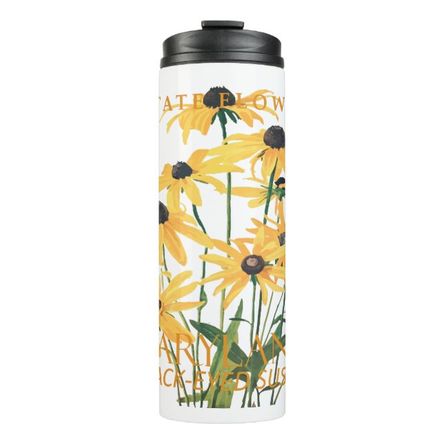 Maryland Territory Flower Rudbeckia hirta Thermal Tumbler (Front)