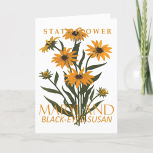 Maryland Territory Flower The Black-Eyed Susan Holiday Card