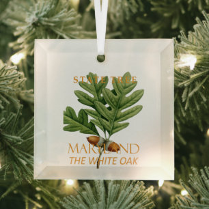 Maryland Territory Tree The White Oak Glass Ornament