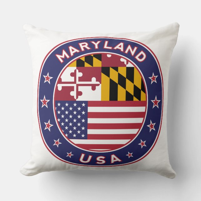 Maryland Throw Pillow (Front)