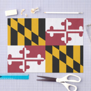 Maryland tissue paper, Maryland Flag tissue paper