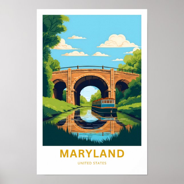Maryland United States Travel Print (Front)
