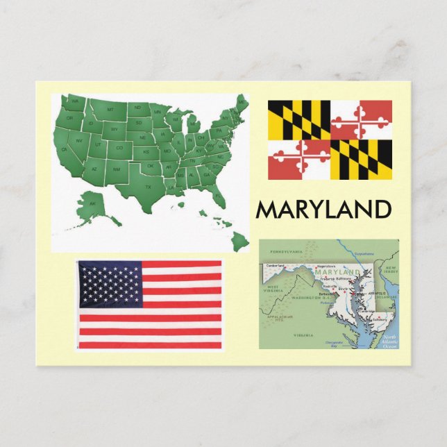 Maryland, USA Postcard (Front)