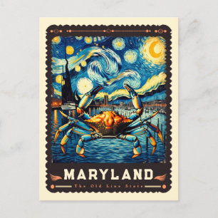 Maryland   Vincent Van Gogh Inspired Postcard