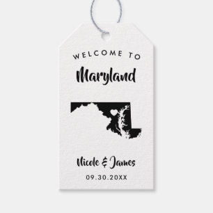 Maryland Wedding Welcome Bag Tags for Hotel Guests