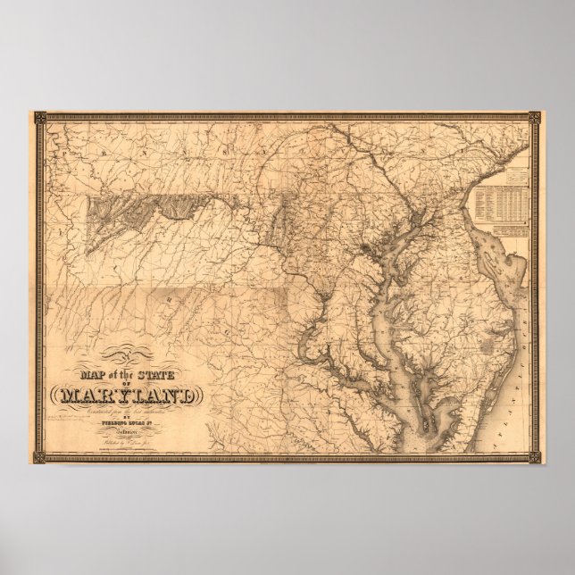 MarylandPanoramic MapMaryland Poster (Front)