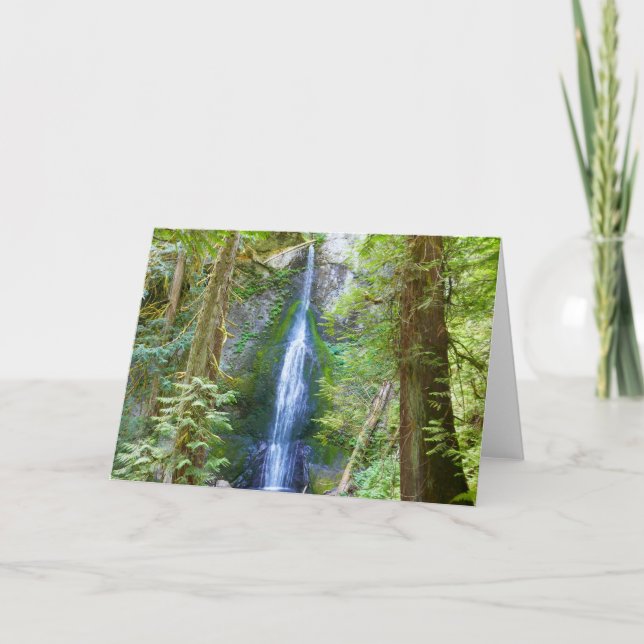 Marymere Falls I at Olympic National Park Card (Front)